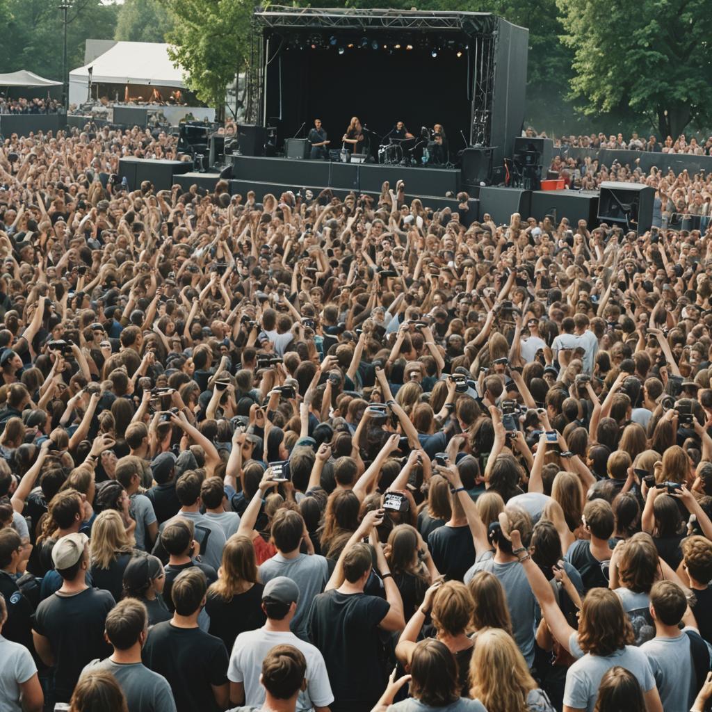 Reachville masses watching a band