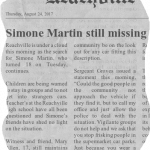 Simone Martin still missing – E-fit of Unsub inside